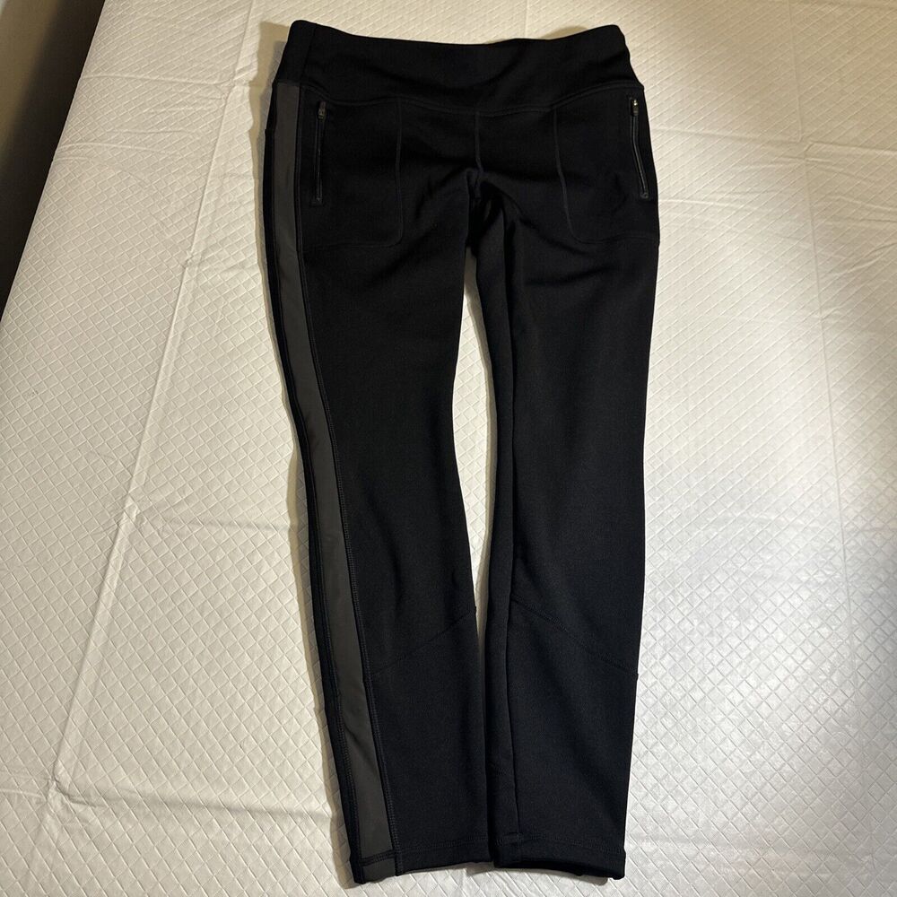 Athleta Women Large Black Stash Pocket Tight Performance Legging - Side pockets